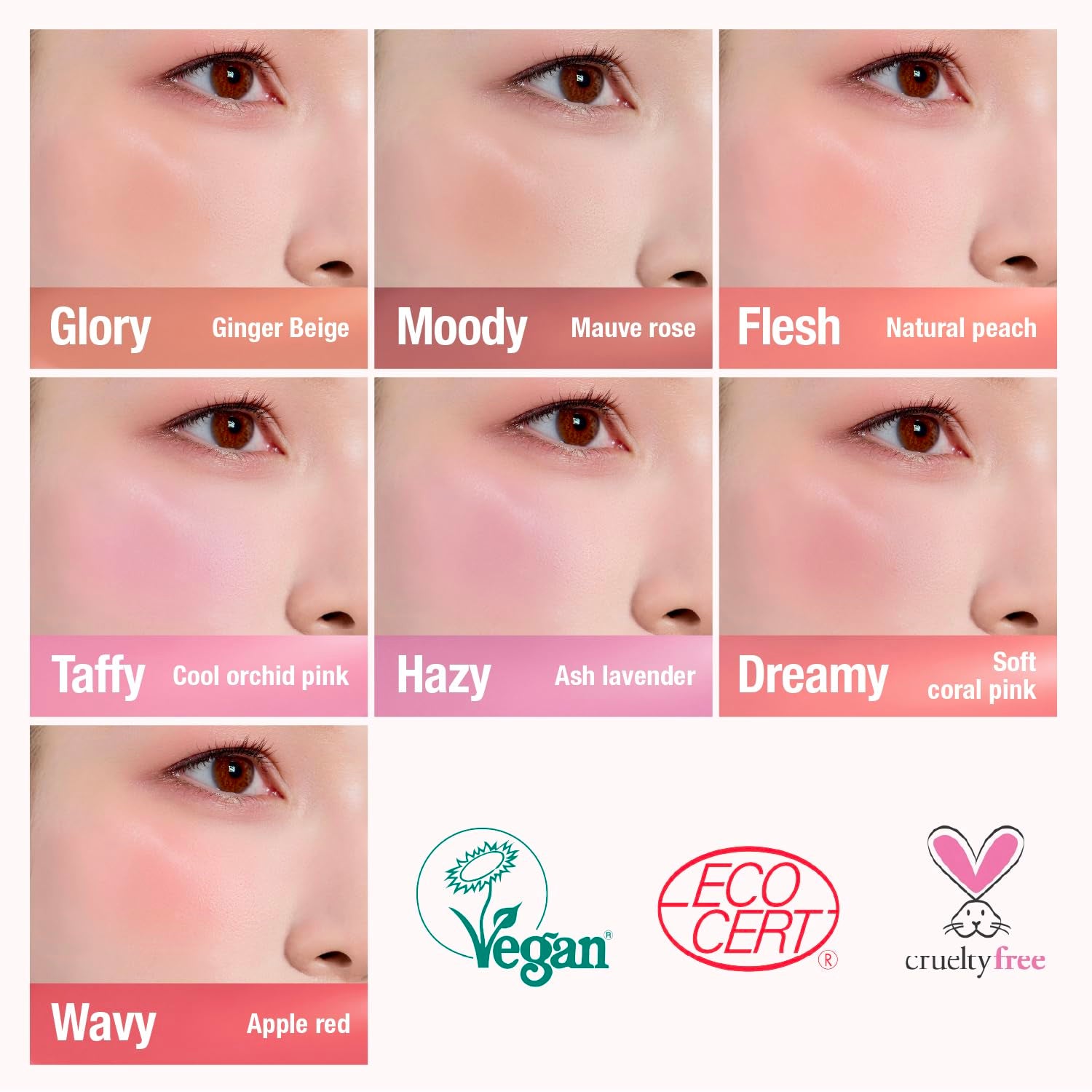 DEAR DAHLIA Petal Drop Liquid Blush (Dreamy) - Natural Dewy Glow Serum Blush, Buildable & Blendable, Sheer Watercolor Finish, Vegan Korean Makeup for Cheeks, 0.14 Oz