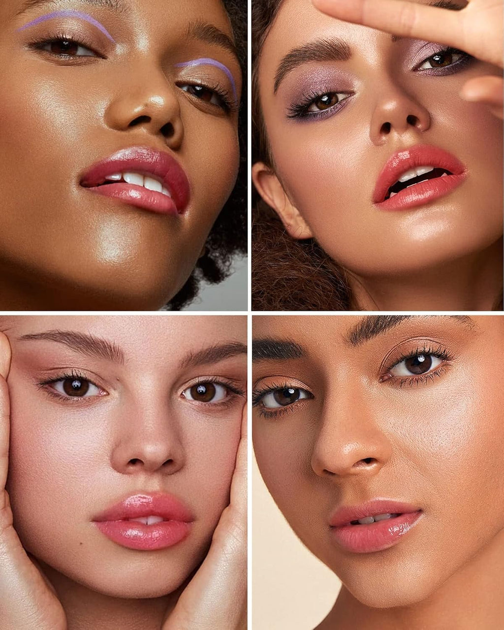 Tinted Lip Balm Flower Lipstick Tinted Lip Gloss Long Lasting PH Lipsticks Color Changing Lipstick Natural Chapstick Glitter Pink Lip Stick, Pink Flower
