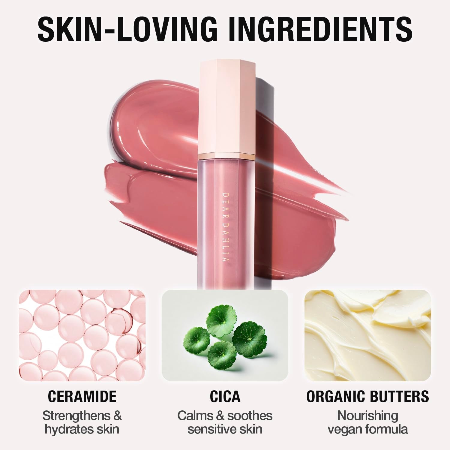 DEAR DAHLIA Petal Drop Liquid Blush (Dreamy) - Natural Dewy Glow Serum Blush, Buildable & Blendable, Sheer Watercolor Finish, Vegan Korean Makeup for Cheeks, 0.14 Oz